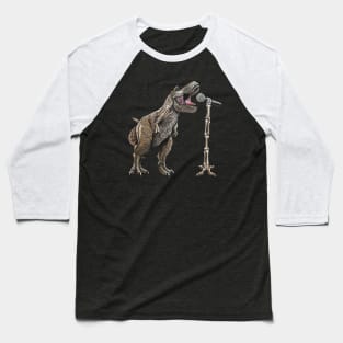 "Karaokesaurus" - T-Rex Inventions Baseball T-Shirt